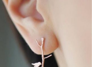Birthday Gifts Ideas : Darling Bird on a Branch Birthday Bridal Wedding Earrings