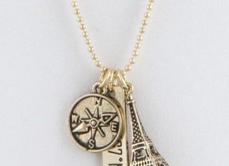 Birthday Gifts Ideas : Gold Paris France Eiffel Tower Necklace Pendant Charm Love and Support