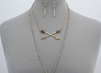 Birthday Gifts Ideas : NEW! Antique Brushed Gold Double Layered Boho Style Arrow Pendant Necklace With…
