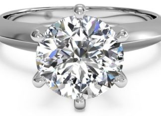 Birthday Gifts Ideas : Perfect 7CT Round Cut Solitaire Russian Lab Diamond Stainless Steel Ring