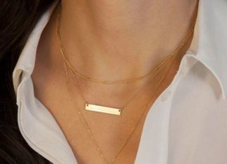 Birthday Gifts Ideas : Trendy Gold Horizontal Bar Three Layers Necklace Body Jewelry