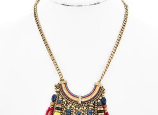 Birthday Gifts Ideas : Vintage Burnished Gold Beaded Necklace