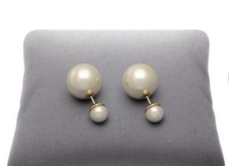 Birthday Gifts Ideas : White pearl Trend Earrings Gold Stud