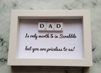 Birthday Gifts Inspiration : Dad, Daddy, Scrabble Art Picture, Father’s Day, Birthday Gift Free P&P #FathersD…