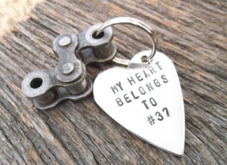 Birthday Gifts Inspiration : Dirt Bike Racing Keychain My Heart Belongs to Jersey # Motocross Birthday Gift B…