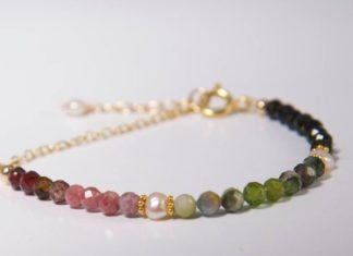 Birthday Gifts Inspiration : Tourmaline Ombre Bracelet -Elegant Gemstone Bead Bracelet -Birthday Gift Her – O…