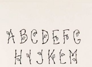 Birthday Gifts Inspiration : Woodland Alphabet stamps set Leaf and Twig letter von WoodlandTale