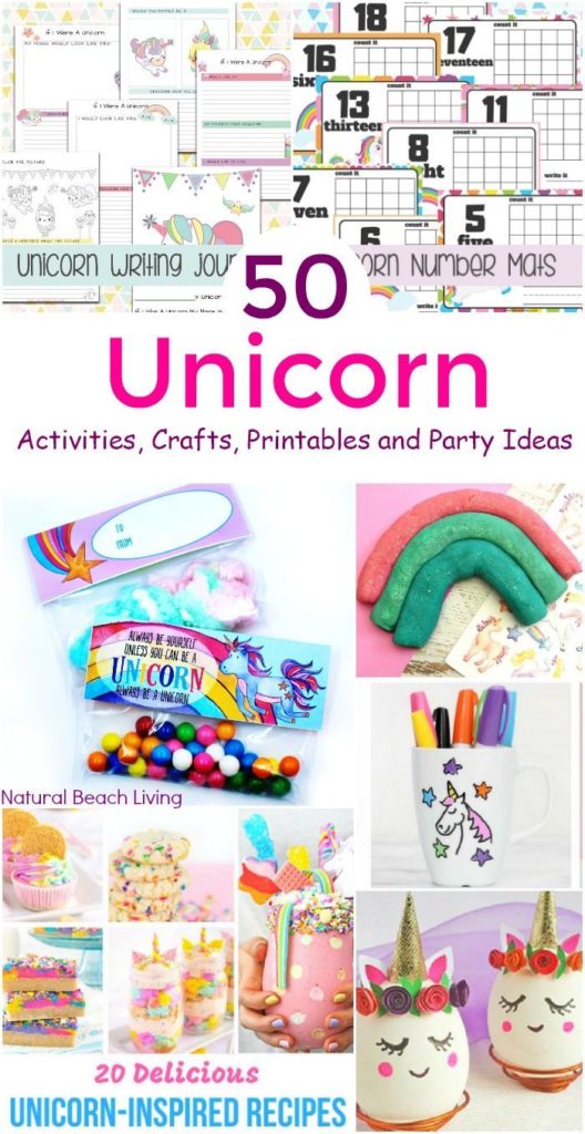 Birthday Party 50 Unicorn Activities Unicorn Crafts Unicorn