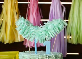 Birthday Party Inspiration : A gorgeous RUFFLE CAKE from a Vintage Carnival Birthday Party found via Kara’s P…