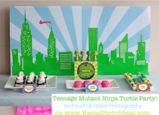 Birthday Party Inspiration : AN AWESOME Teenage Mutant Ninja Turtle Party via Karas Party Ideas #ninja #turtl…