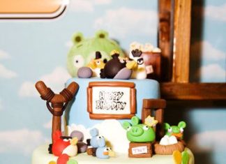 Birthday Party Inspiration : Angry Birds birthday cake