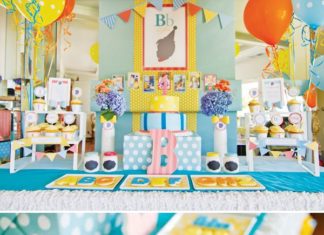 Birthday Party Inspiration : CUTE alphabet and silhouette birthday dessert table