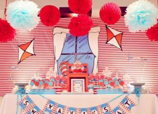 Birthday Party Inspiration : Cat in the Hat Party via Kara’s Party Ideas | Kara’sPartyIdeas.com #CatInTheHat …