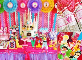 Birthday Party Inspiration : Colorful Disney Princess Party Ideas by Kate Pretronis of And Everything Sweet!