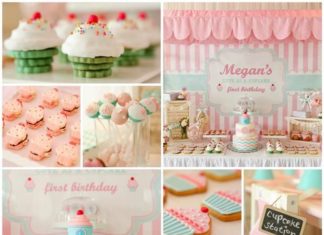 Birthday Party Inspiration : Cupcake Shoppe 1st Birthday Party with Lots of Really Cute Ideas via Kara’s Part…