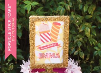 Birthday Party Inspiration : DIY Tutorial: Popsicle Stick Cake Centerpiece