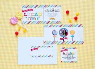 Birthday Party Inspiration : Dylan's candy bar inspired invitation