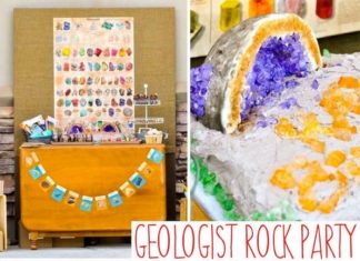 Birthday Party Inspiration : Geologist Rock Geology themed birthday party FULL of awesome ideas! Via Kara’s P…