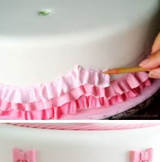 Birthday Party Inspiration : How to make fondant ruffles.