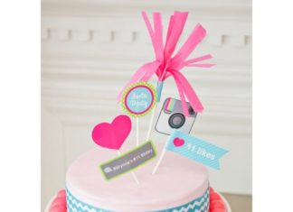 Birthday Party Inspiration : Insta Party Teen Tween Birthday Party Customized Cake Topper Set