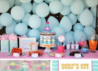 Birthday Party Inspiration : SUPER CUTE surfs up surfing themed birthday party full of ideas! Via Kara’s Part…