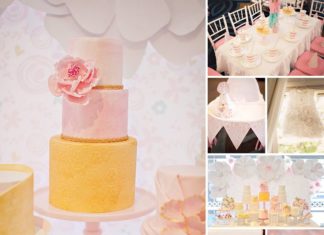 Birthday Party Inspiration : This {Flower Inspired} Pretty Pastel First Birthday Party, dreamed up by Leanne …