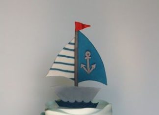 Birthday Party Inspiration : This nautical cake pairs perfectly with an Honest Explorer Diaper Cake! #HonestB…