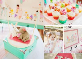 Birthday Party Inspiration : Whimsical First Birthday Party {Pinwheels & Elephants} + dreamy photography by J…