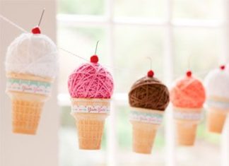 Birthday Party Inspiration : Yarn Ball Ice Cream Cones