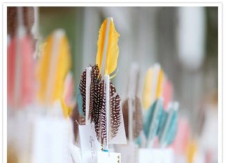 Birthday Party Inspiration : arrow escort cards
