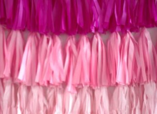 Birthday Party Inspiration : pink ombre tassle back drop #ombre #tassel #backdrop