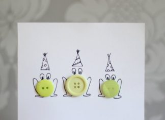 Happy Birthday Wiches : Frog Button Happy Birthday Greeting Cards by IzzyWizzyCrafts