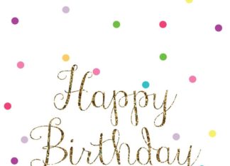 Happy Birthday Wiches : Happy Birthday ConfettiGlitter Art Print by JubileeDesignCo, $20.00