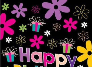 Happy Birthday Wiches : Retro Happy Birthday Flowers