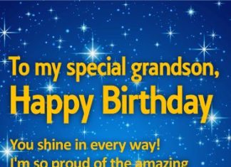 Happy Birthday Wiches : To my Special Grandson – Happy Birthday Wishes Card: Surprise your out-of-this-w…