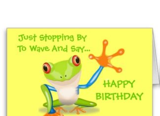 Birthday Quotes : Cute Frog Funny Animal Kids Happy Birthday Greeting Cards