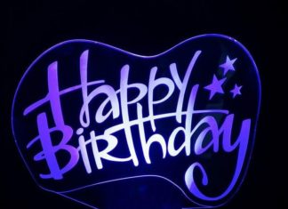 Birthday Quotes : Happy Birthday sign 3D LED Lamp-GoAmiroo Store