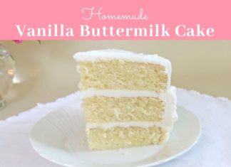 Birthday Cake : Moist and delicious Vanilla Buttermilk Cake Recipe by MyCakeSchool.com!