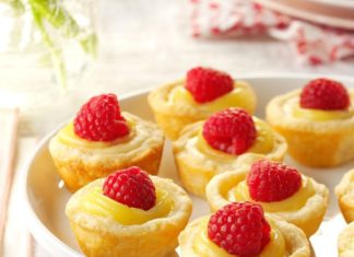 Birthday Decoration Ideas : Mini Lemon Cheesecake Tarts Recipe -Dainty and light, these tartlets feature two…