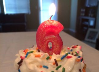 Birthday Decoration : Funfetti mini pancakes, lotsa whipped cream, sprinkles & pretty candle for birth…