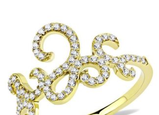 Birthday Gifts Ideas : 14K Yellow Gold Russian Lab Diamond Ring