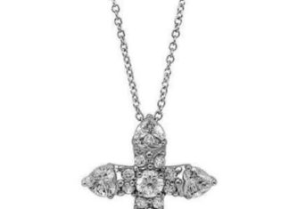 Birthday Gifts Ideas : 2.76TCW Pave Russian Lab Diamond Cross Necklace Pendant