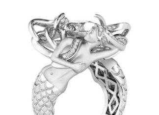 Birthday Gifts Ideas : A Museum Perfect 14K White Gold 2.6CT Russian Lab Diamond Mermaid Engagement Pro…