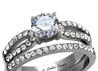 Birthday Gifts Ideas : A Perfect 1.3CT Round Cut Solitaire Russian Lab Diamond Split Shank Wedding Band…