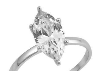 Birthday Gifts Ideas : A Perfect 3.5CT Marquise Cut Solitaire Russian Lab Diamond Engagement Ring