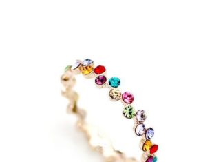 Birthday Gifts Ideas : Austrian Crystal Promise Engagement Wedding Ring 14K Rose Gold Size 6