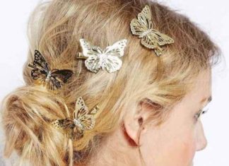 Birthday Gifts Ideas : Beautiful Boho Gold Butterfly Hair Clips Wedding Hair Head Jewelry
