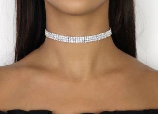 Birthday Gifts Ideas : Diamond Stud Choker Necklace