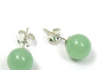 Birthday Gifts Ideas : Gorgeous Lucky 10mm Light Green Jade 925 Sterling Silver Stud Birthday Wedding E…