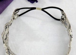 Birthday Gifts Ideas : Love Vintage Black or White Lace Pearl Beads Wedding Bridal Hairband